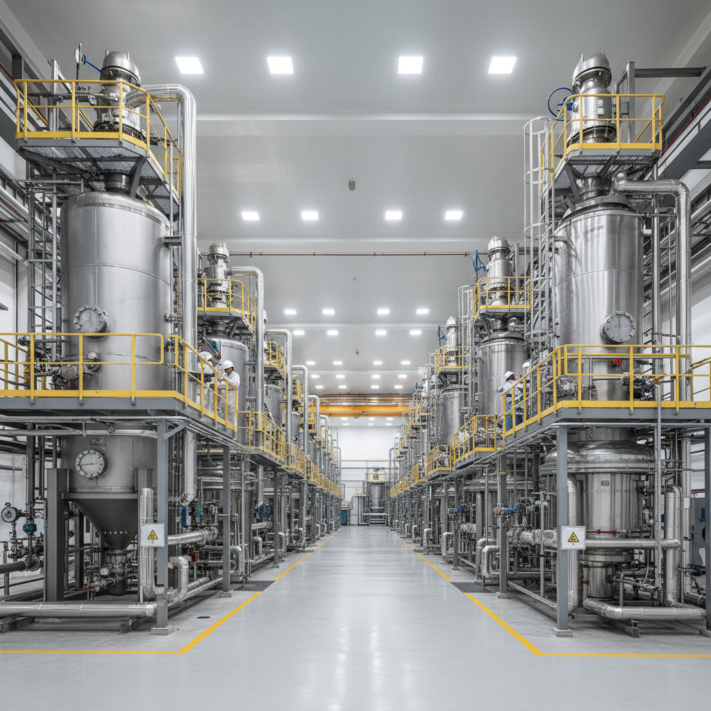 Chemical manufacturing plant with processing equipment