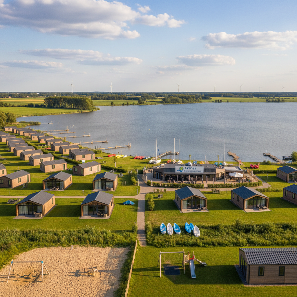 Ardoer Vakantiepark Bergumermeer aan het water in Friesland