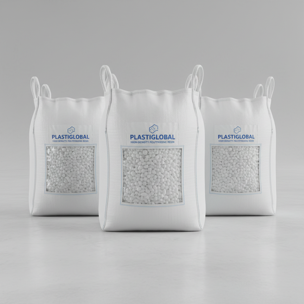 White masterbatch pellets in industrial packaging with color quality samples