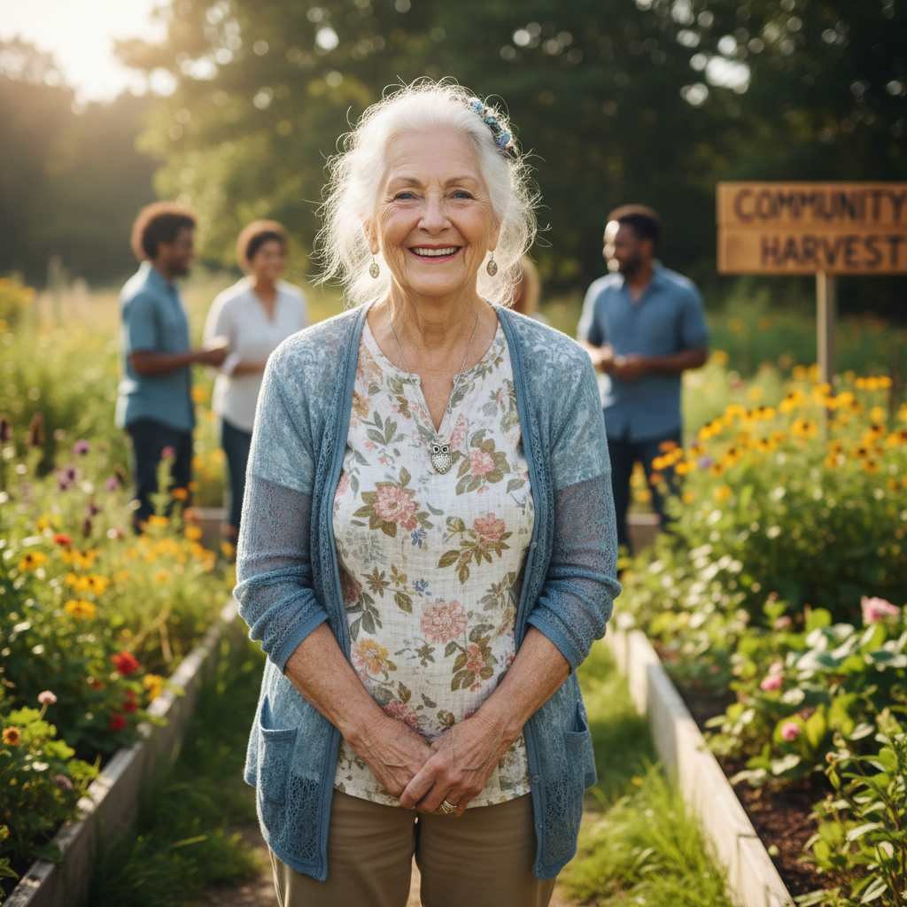 Margaret Holloway, retired teacher and Ease community member, smiling
