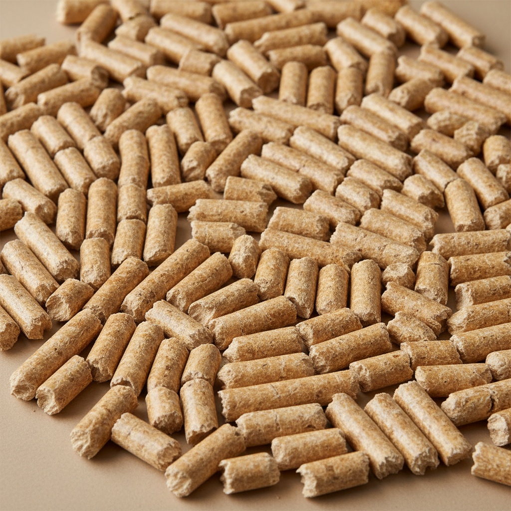 Softwood pellets made from pine and spruce for high energy output