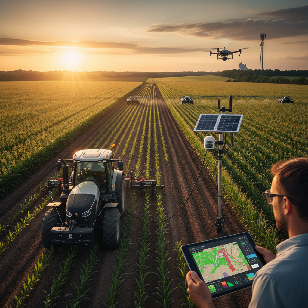Precision Agriculture & Digital Tools course cover — agricultural field with green crops in daylight