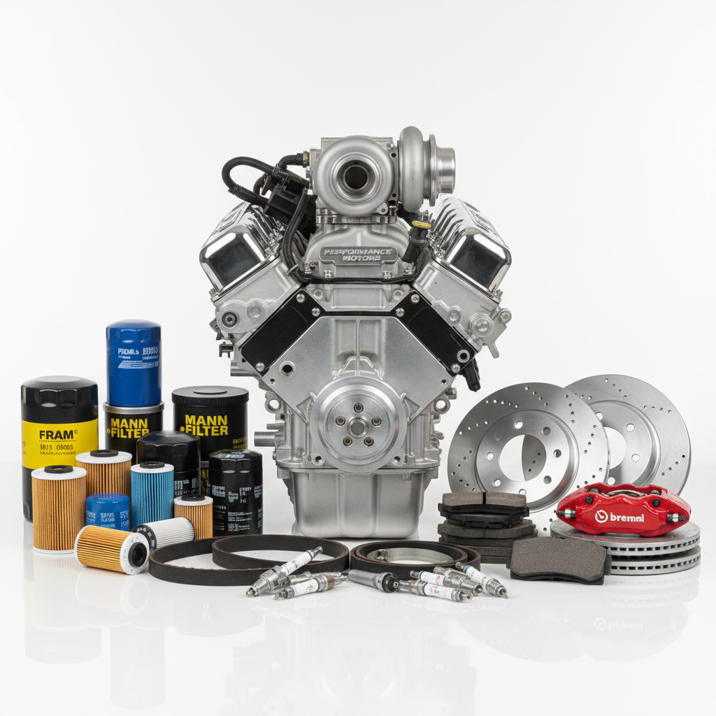 Engine components and motor vehicle parts