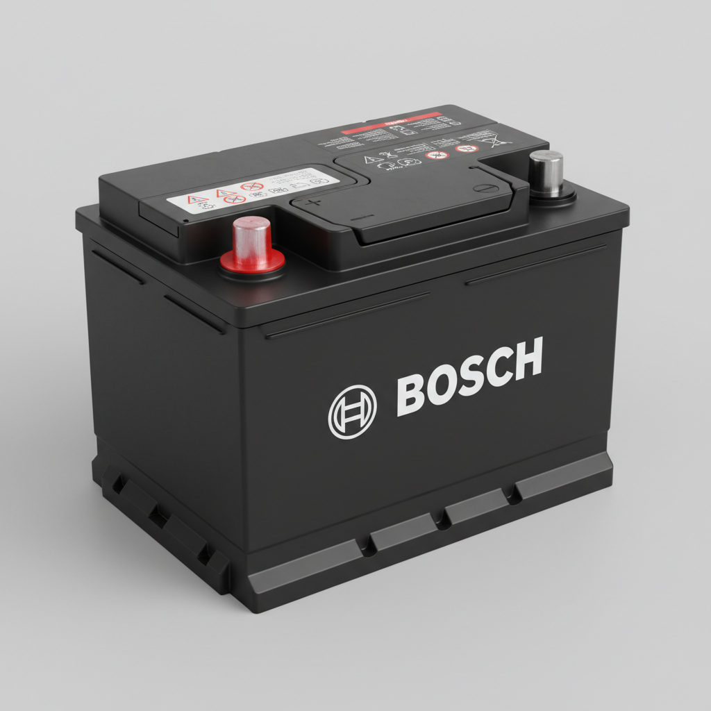 Compact red and black NOCO jump starter pack with cables on a clean workshop surface