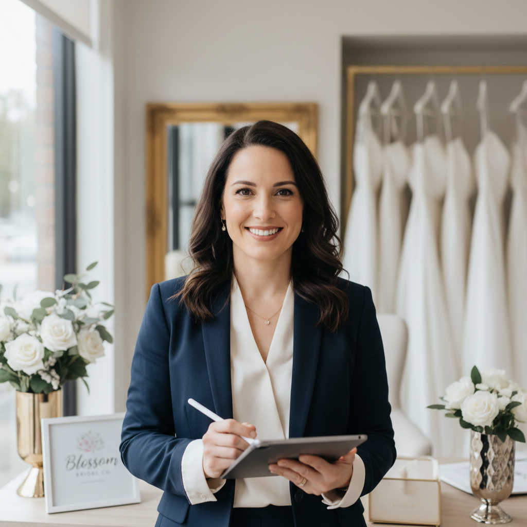 Daniela Reyes, Director of Client Experience at Ivory Thread Bridal, woman with warm smile