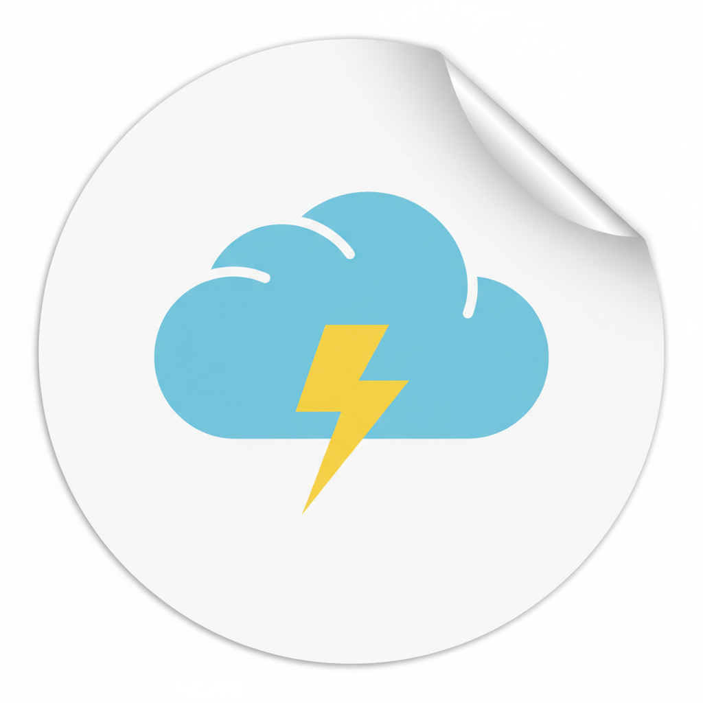 Cloud pastel sticker on MacBook