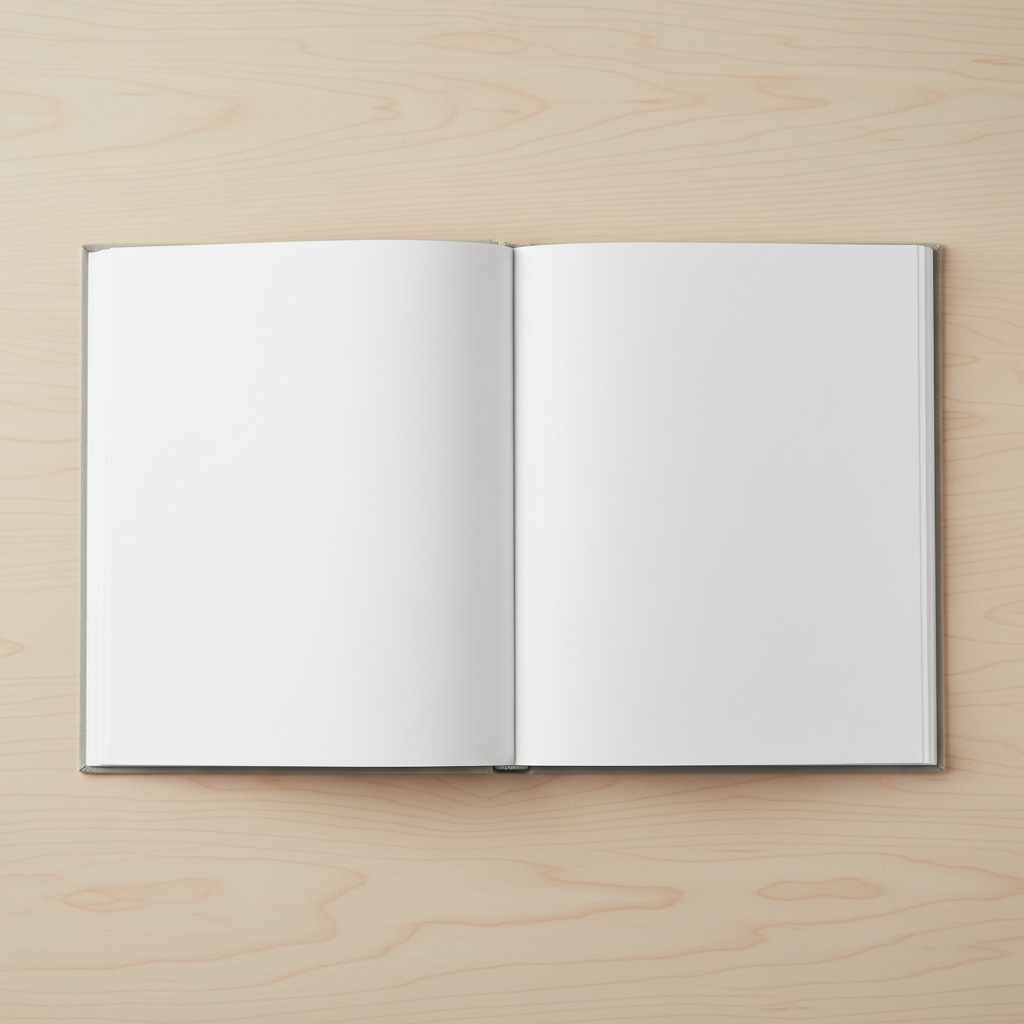 Drawing copy with blank white pages for sketching