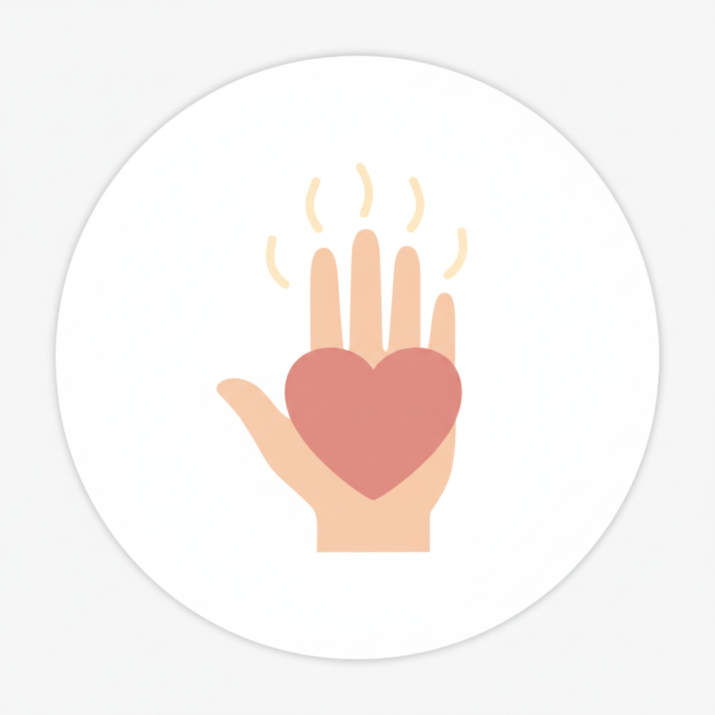 Hand heart icon