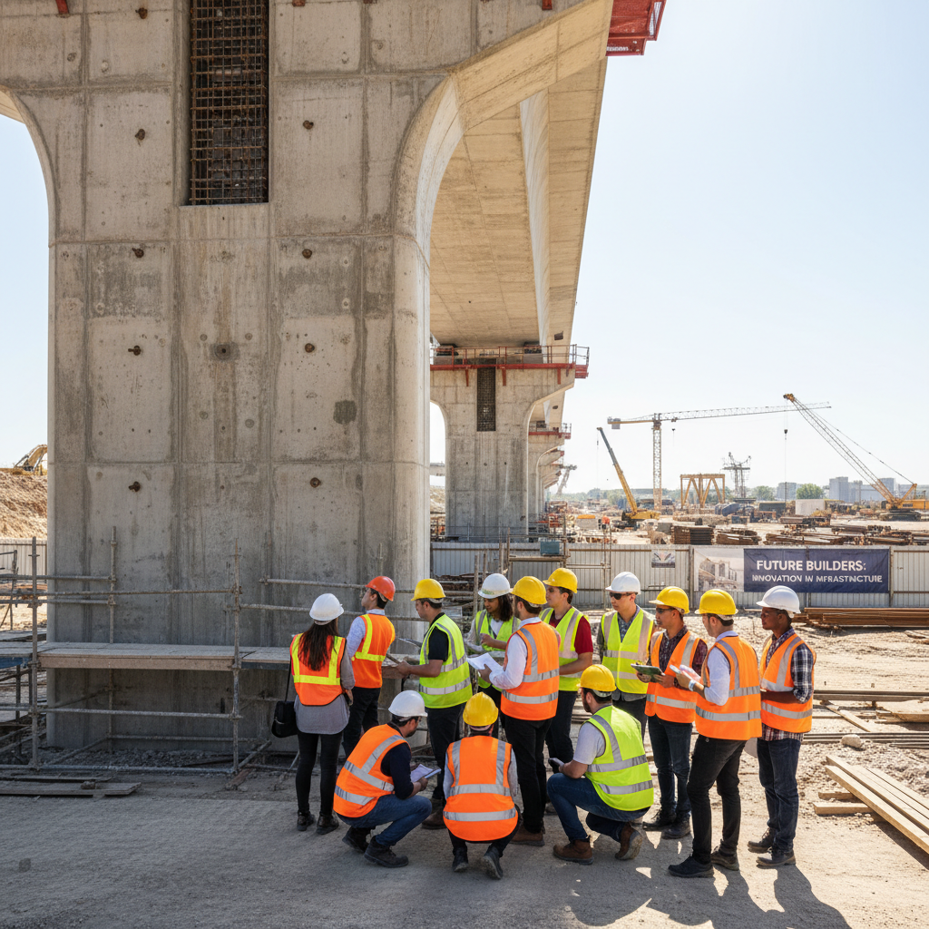 Engineer identifying reinforcement issue at site