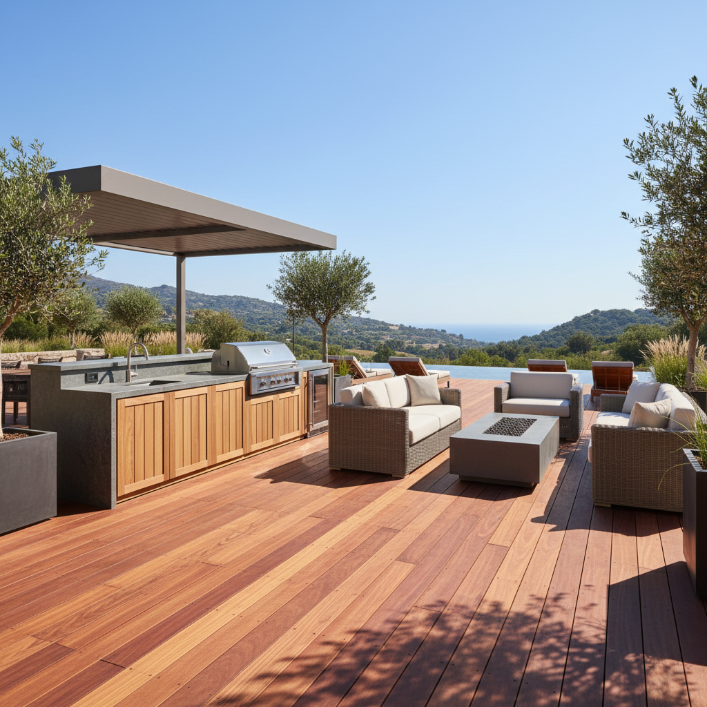 Covered alfresco entertaining area adjacent to open-plan living