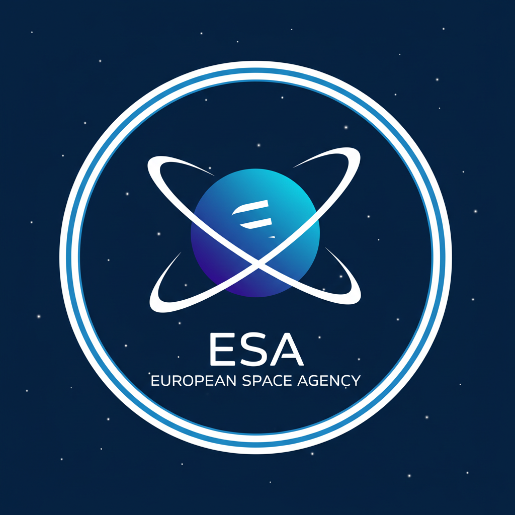 European Space Agency logo with blue and white design