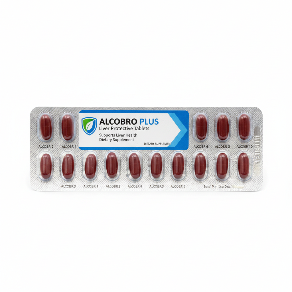 Alcobro Plus liver protective tablet strip