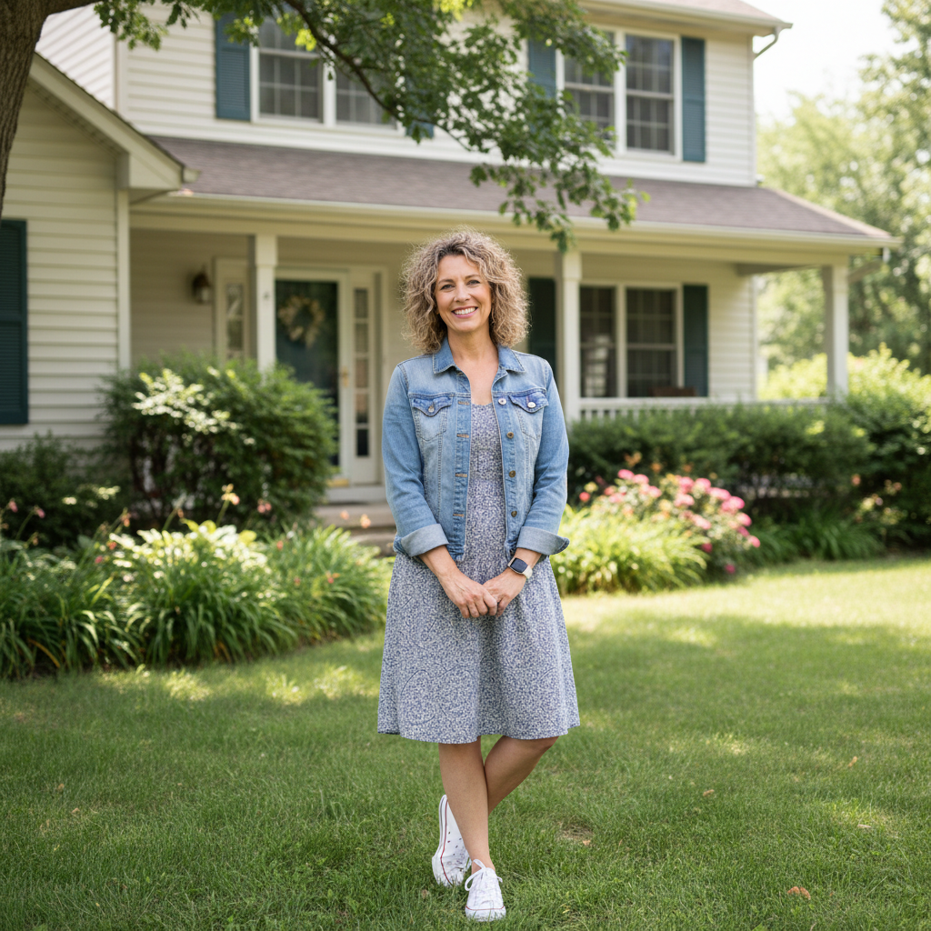 Margaret Kowalski, homeowner in Naperville Illinois, smiling portrait