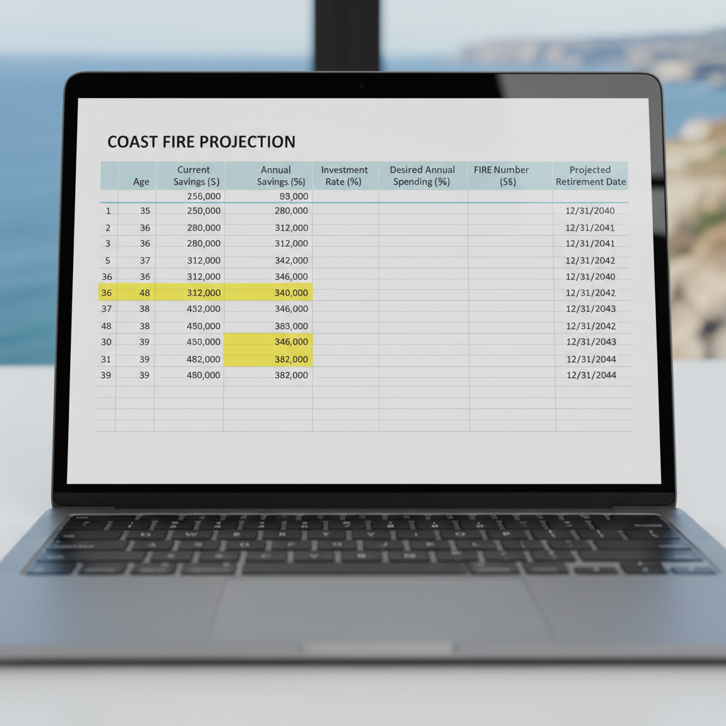 Retirement corpus calculator showing monthly savings needed based on retirement age and lifestyle