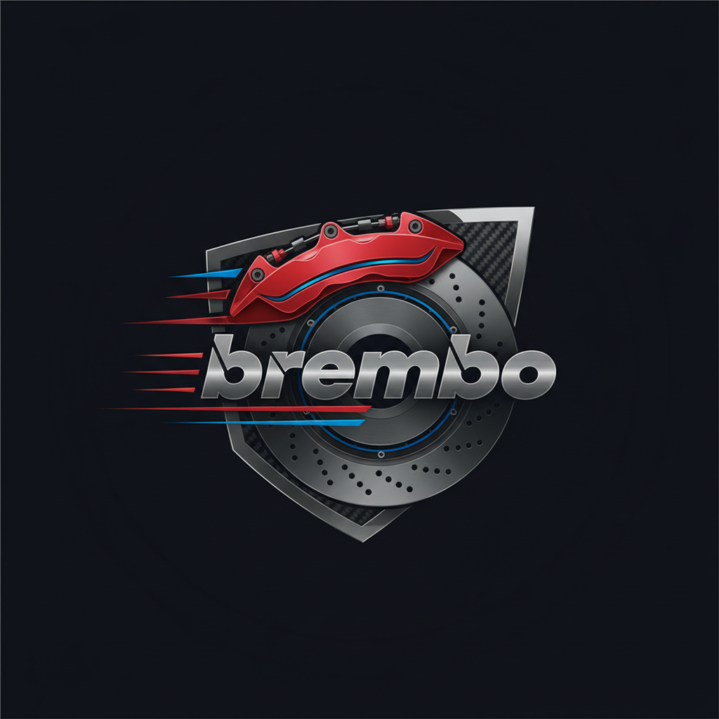 Brembo brake disc with ventilated design on dark background