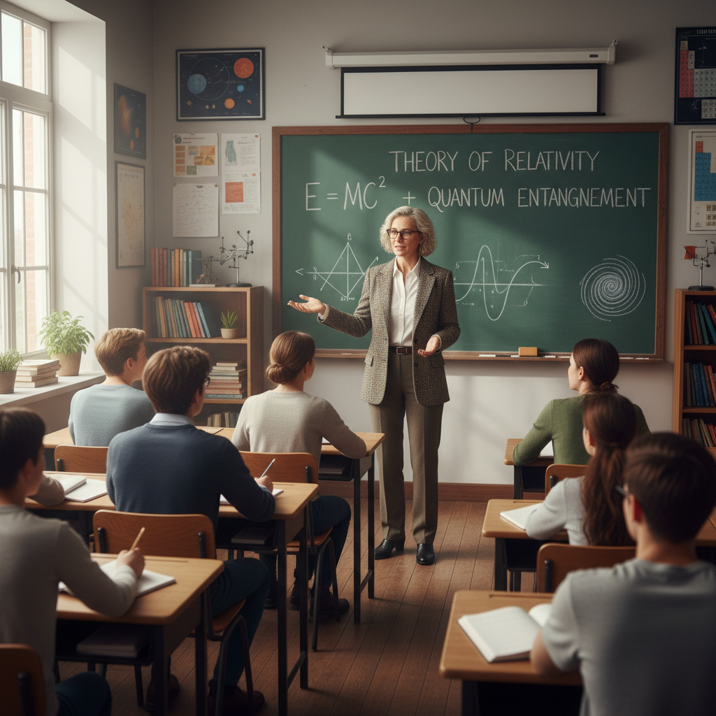 Thahalia, physics teacher