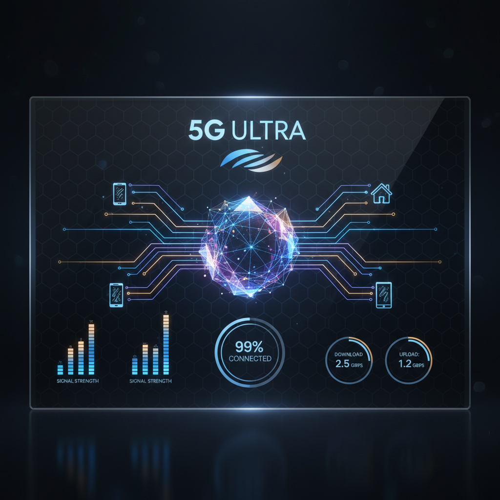 Ooredoo 5G summer promotion with network speed visualization