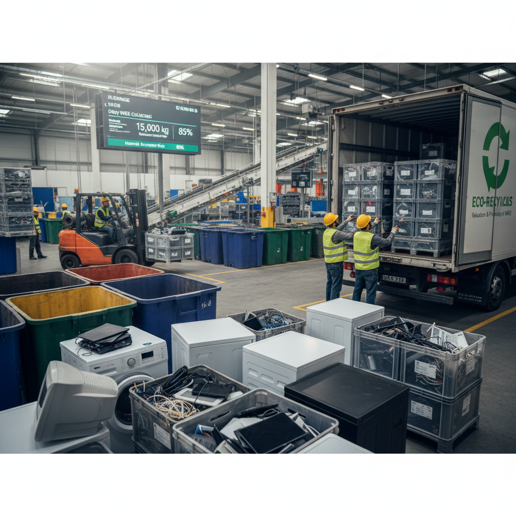 Pickup truck loaded with old appliances for recycling collection