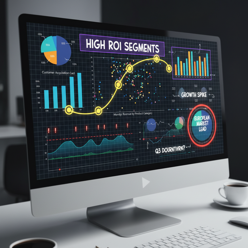 Screen recording showing colorful data analysis with annotation highlights