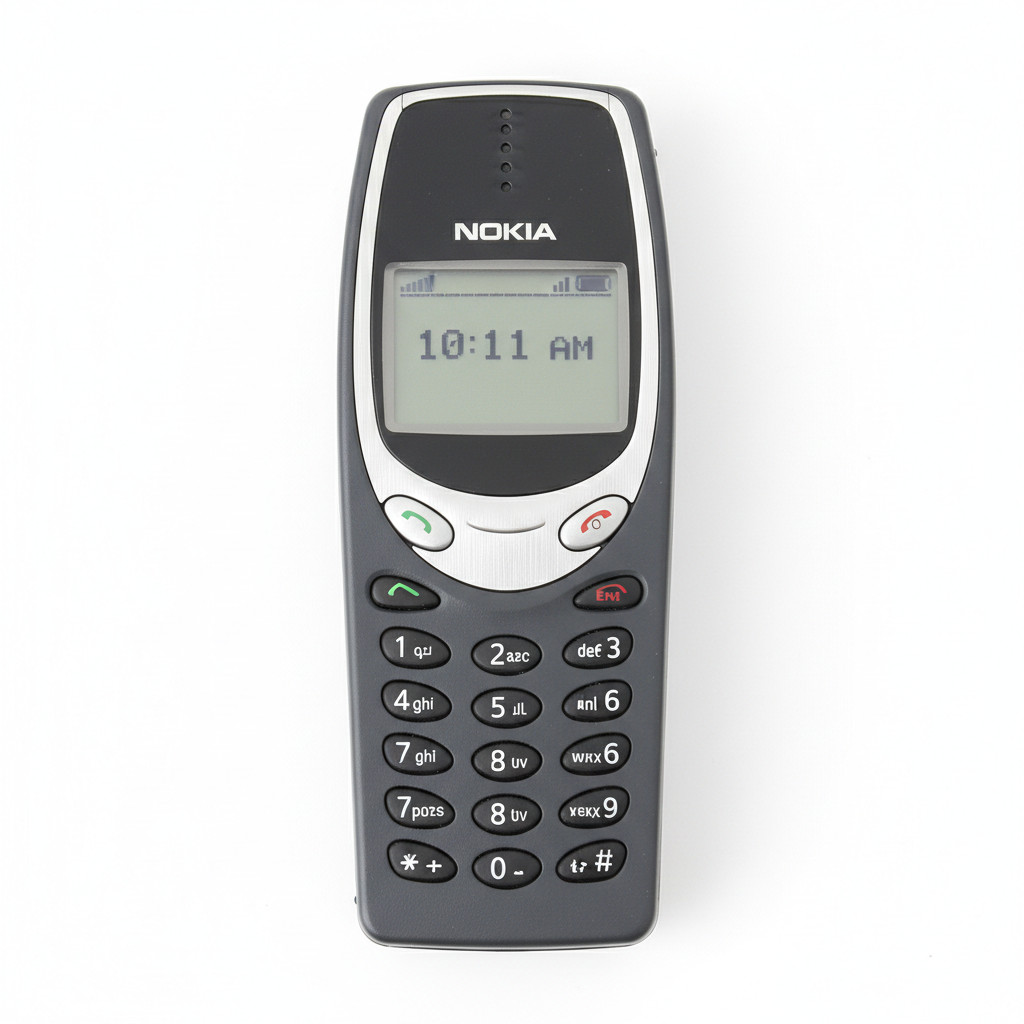 Nokia 1011 early digital mobile phone with monochrome display