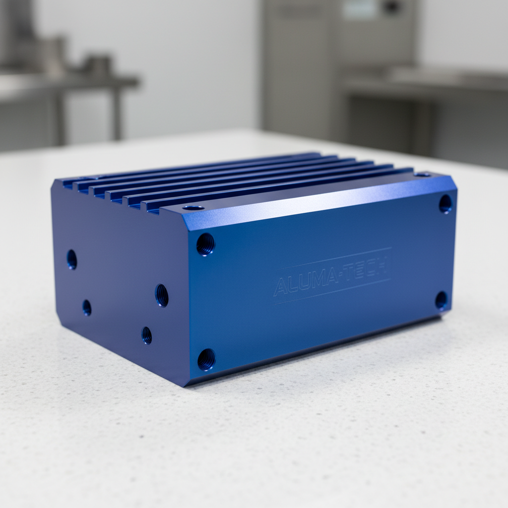 Aluminum die cast housing with anodized surface finish in inspection area