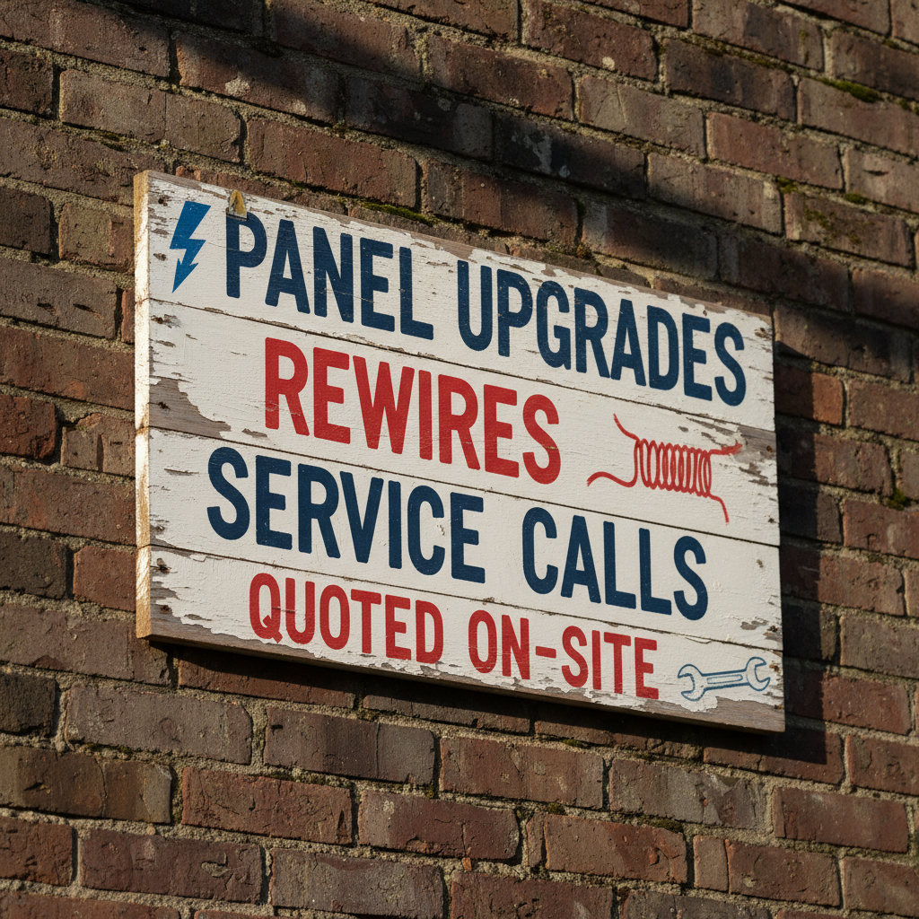 Professional electrical panel upgrade and wiring work