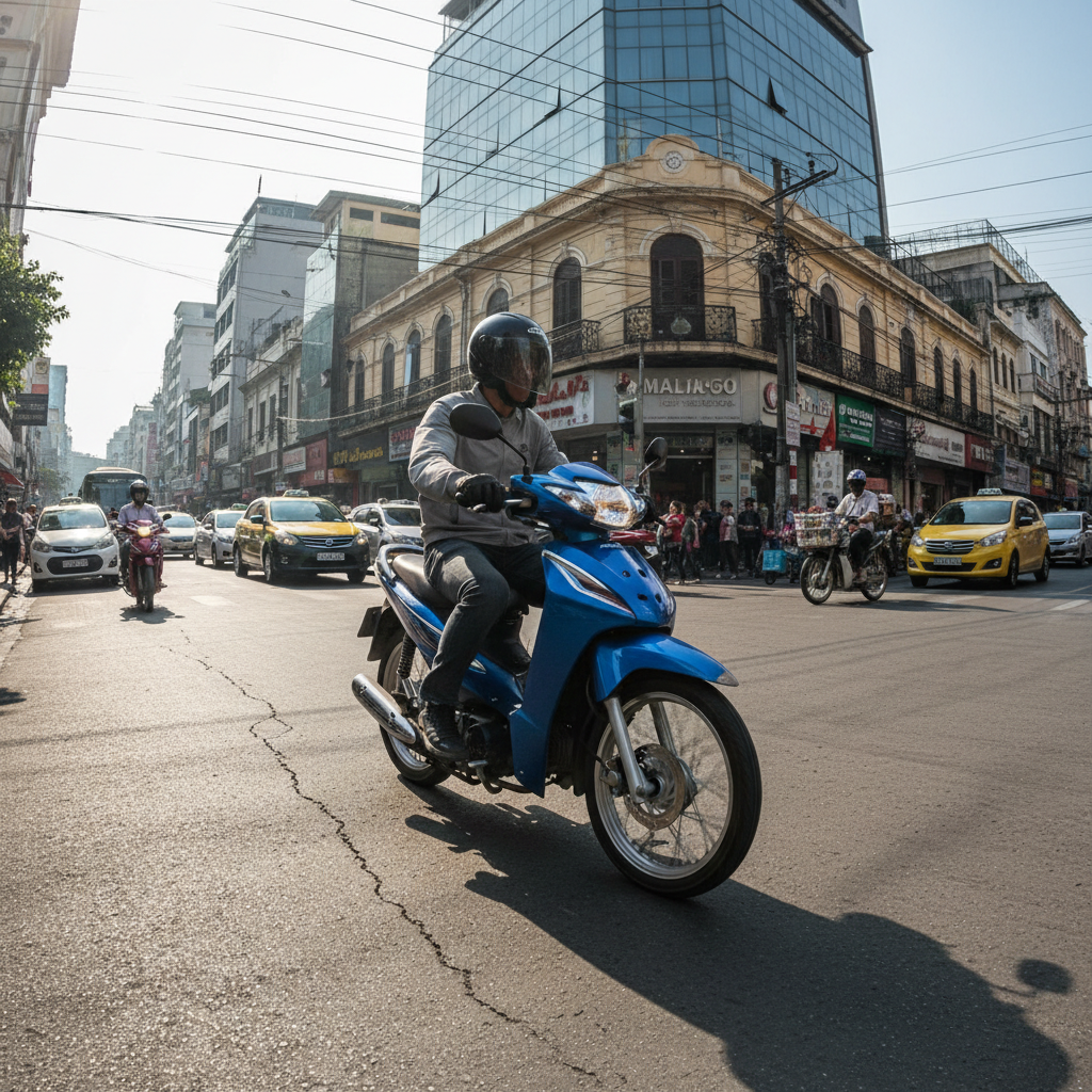 Honda Wave 110 en ciudad