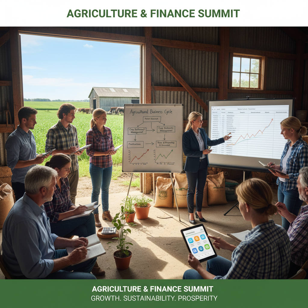 Agribusiness Planning & Financial Literacy course cover — agricultural field with green crops in daylight