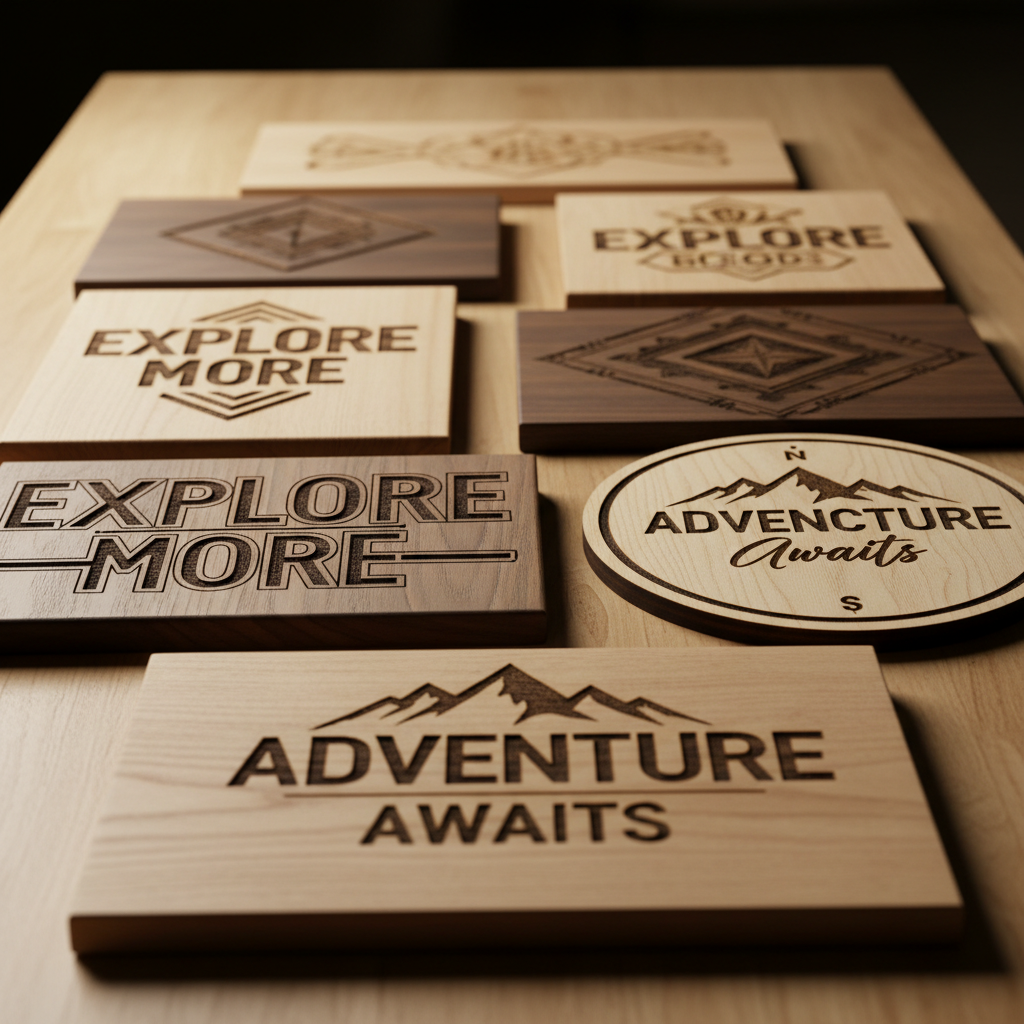 Laser engraved wooden plaques and awards with detailed company branding