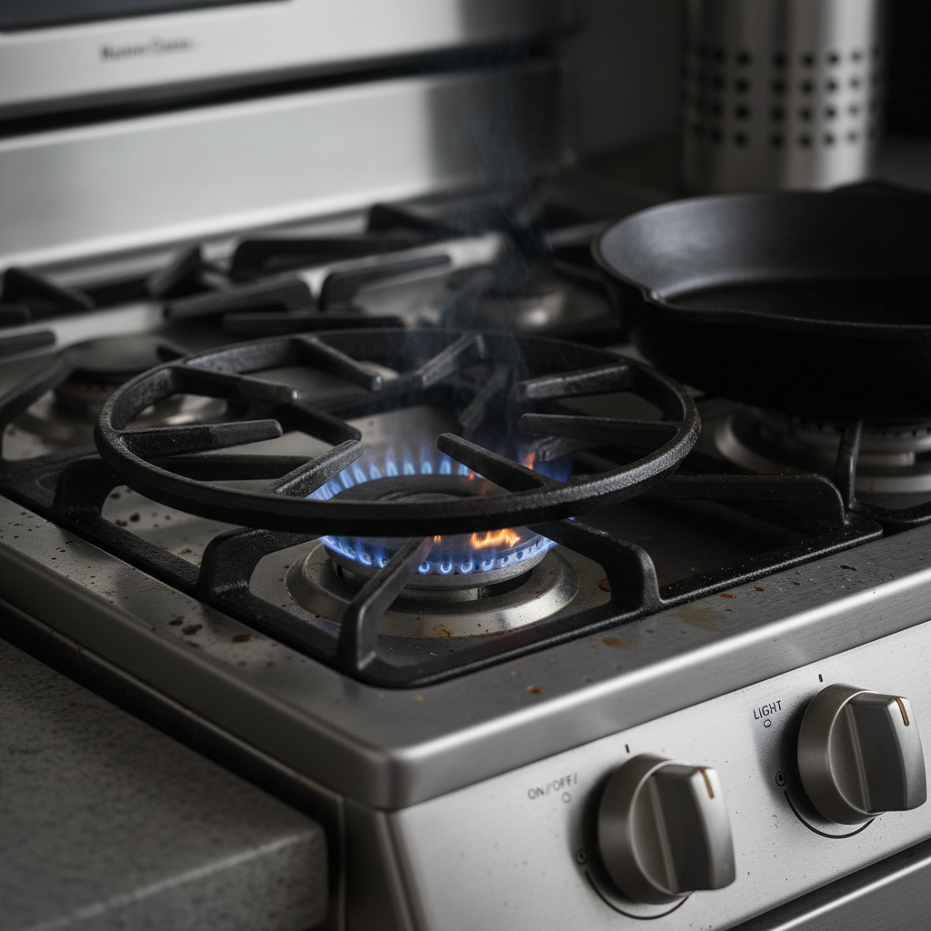 Gas range with broken igniter, burner not lighting