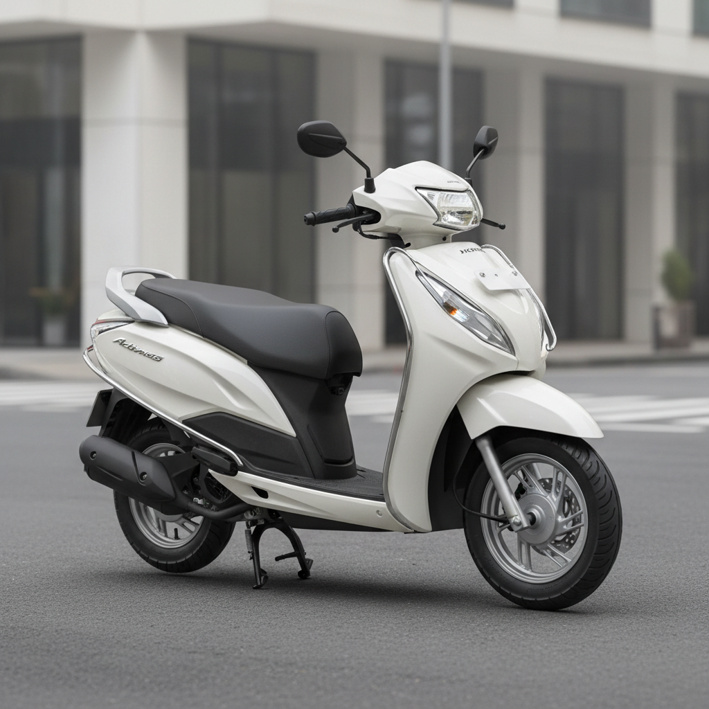 Honda Scoopy 110cc white automatic scooter parked on Bangkok street