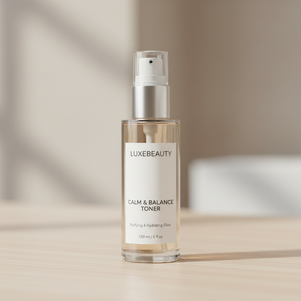 LuxeBeauty Calm and Balance Toner to use before Luminous Veil Serum application