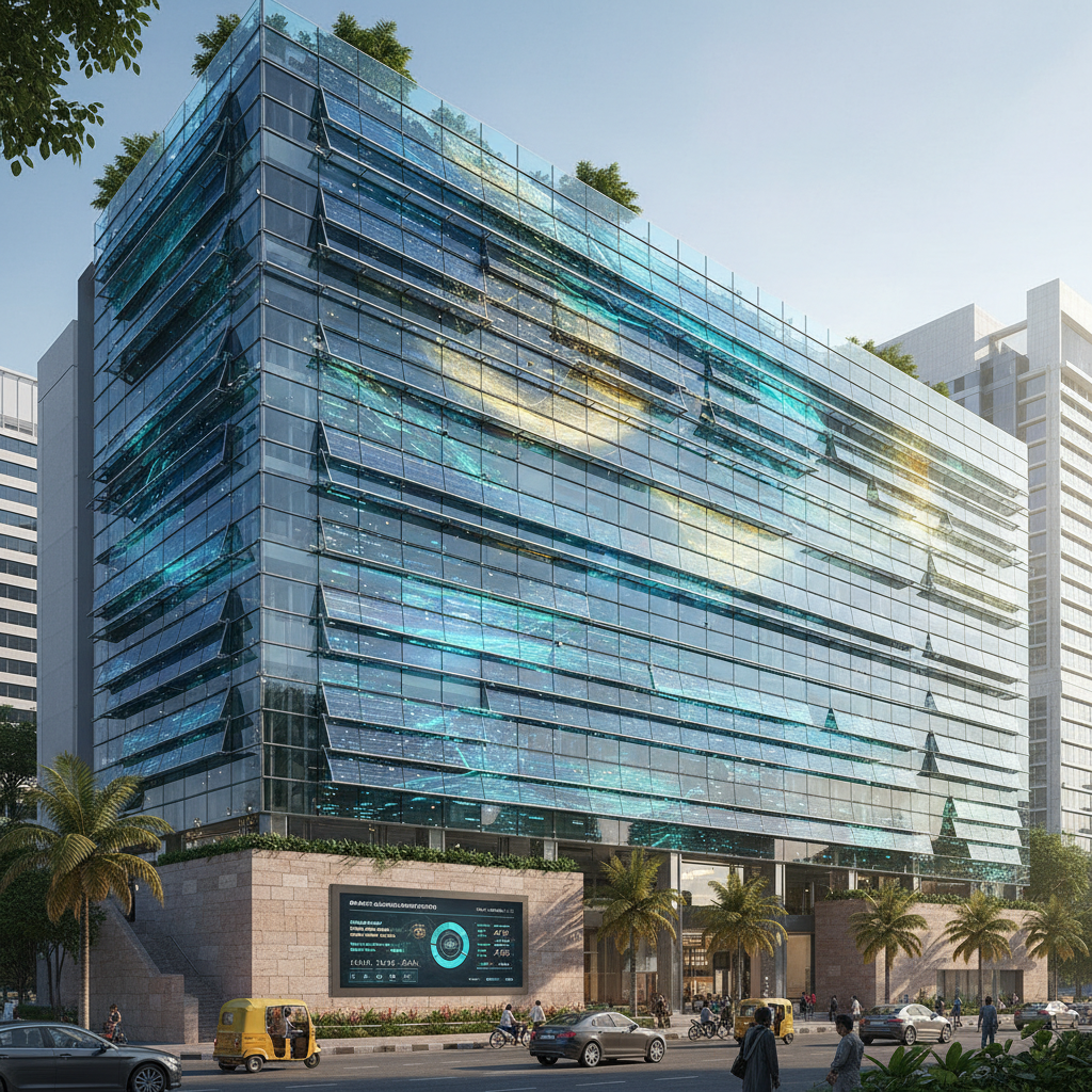 Smart building automation system for a commercial office facade in India