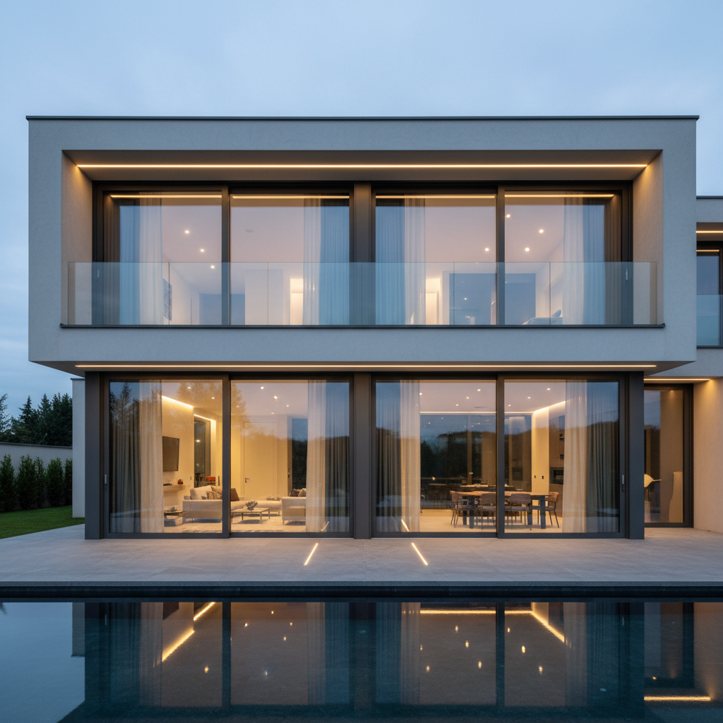 SCHON premium sliding door system in luxury villa interior