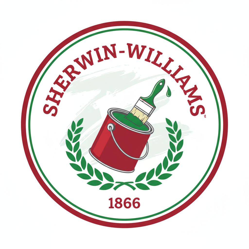 Sherwin-Williams logo on white background with red and green brand colors