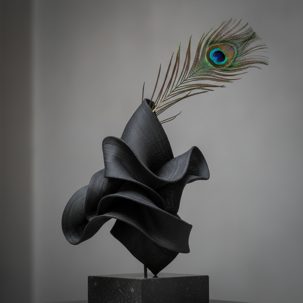 Siren Cocktail Hat, a handcrafted Red Carpet headpiece by Brim