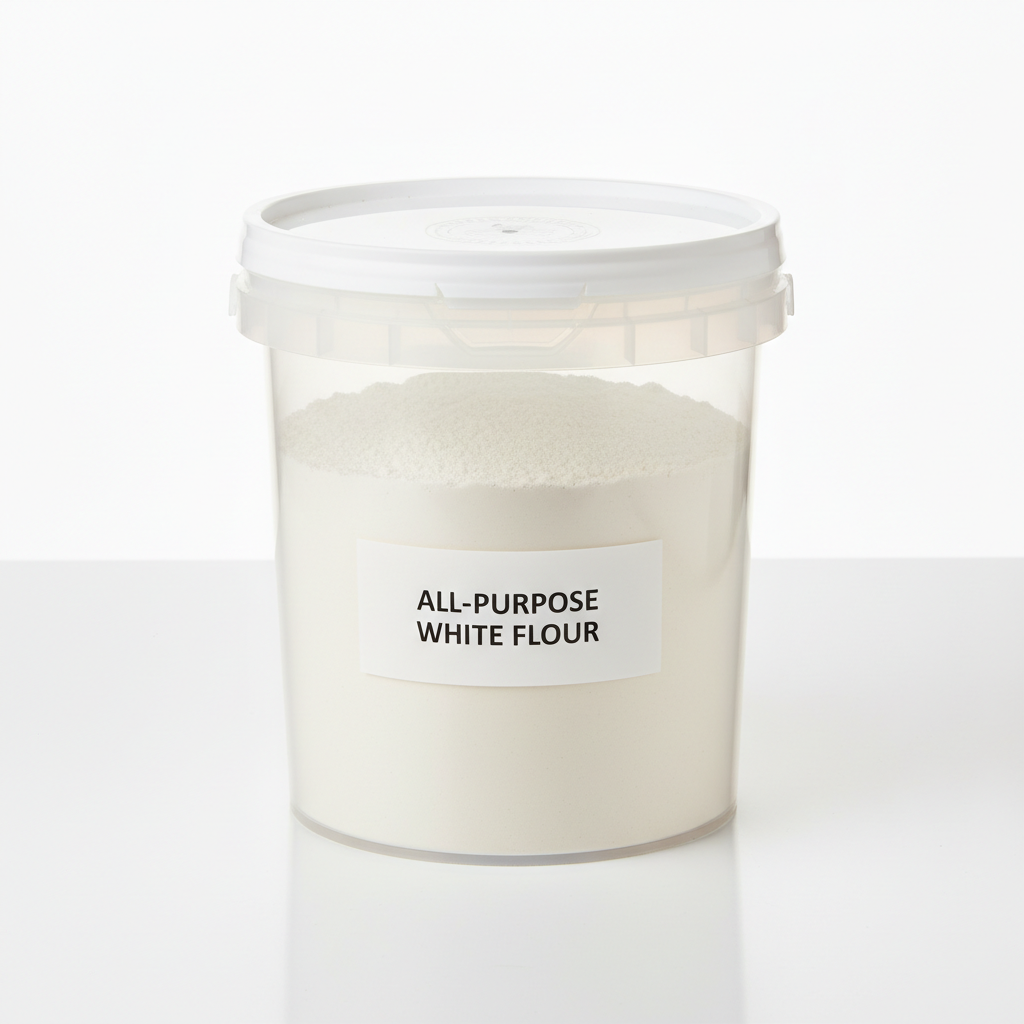 Flour and grain products in durable flexible packaging with moisture-resistant properties