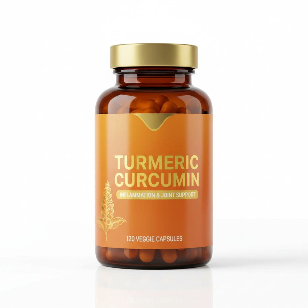 Turmeric Curcumin 1500mg product photo on clean neutral background