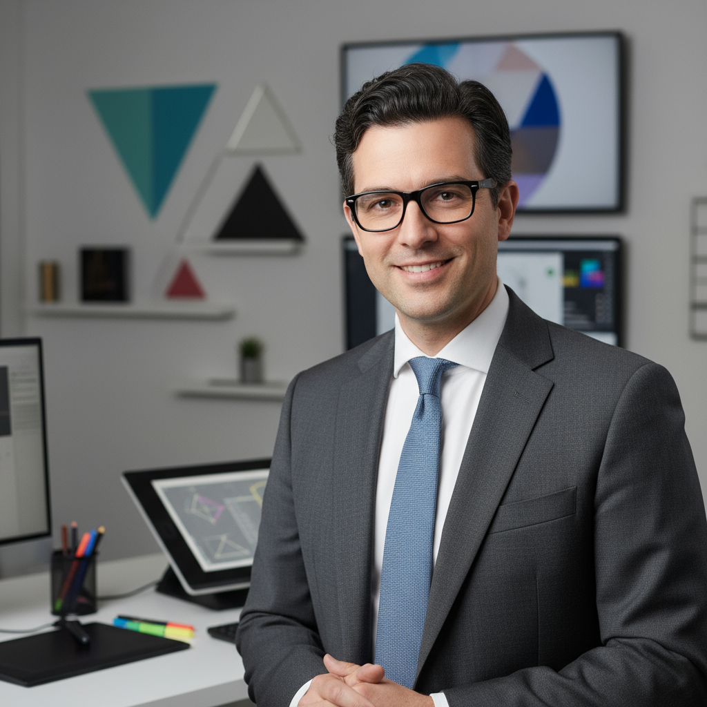 Professional headshot of fashion writer with glasses and styled hair