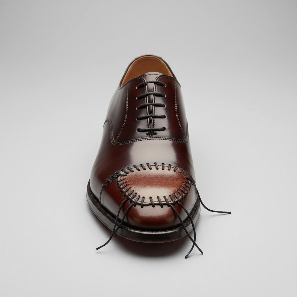 Dark brown leather Oxford formal shoe
