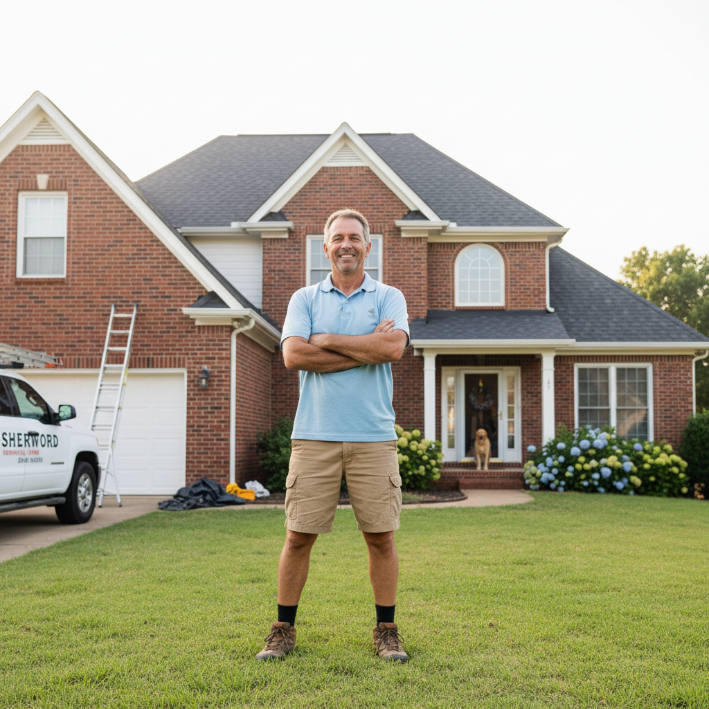 Raymond Dupree, Sherwood Arkansas homeowner, satisfied roofing customer
