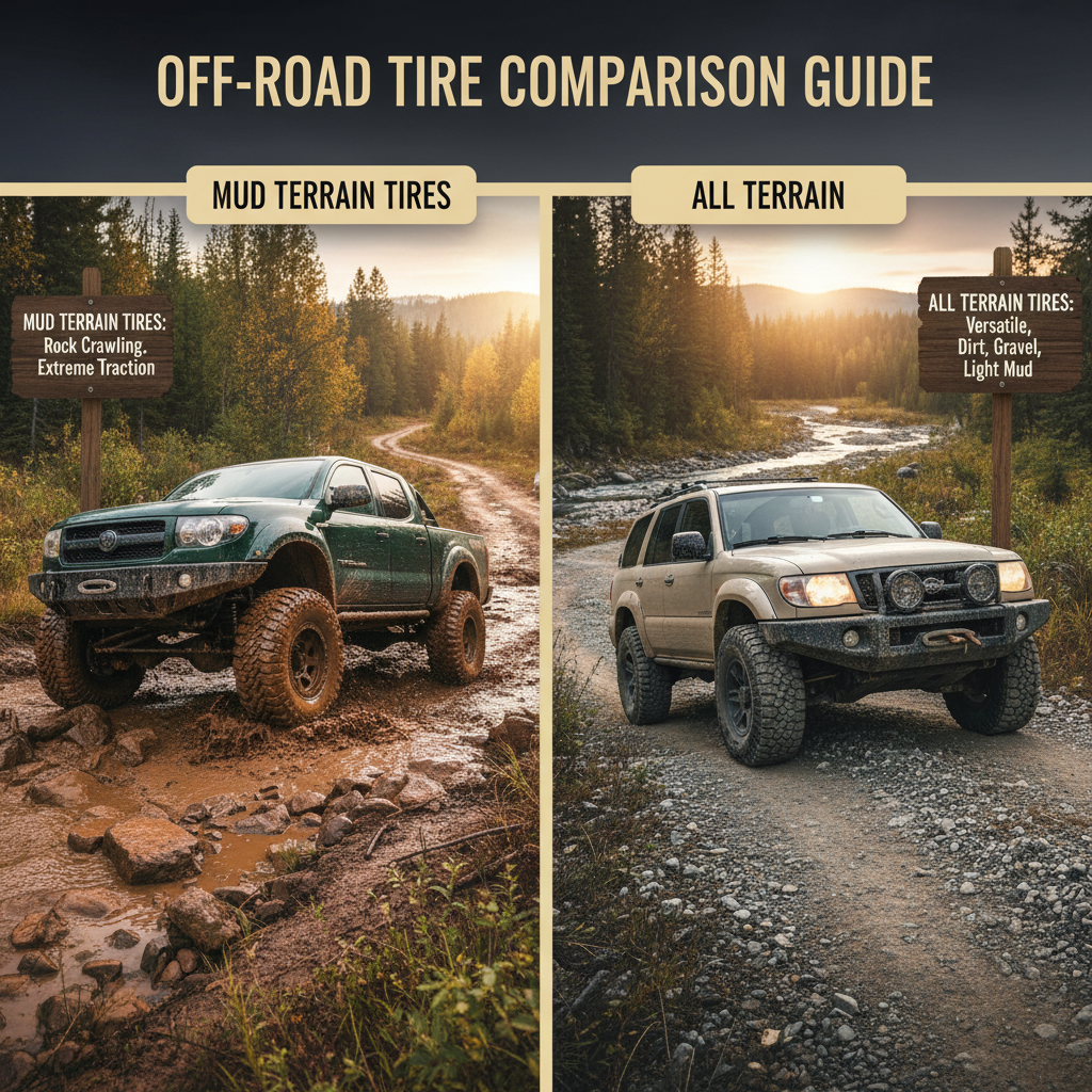 Mud terrain vs all terrain tires off road comparison guide