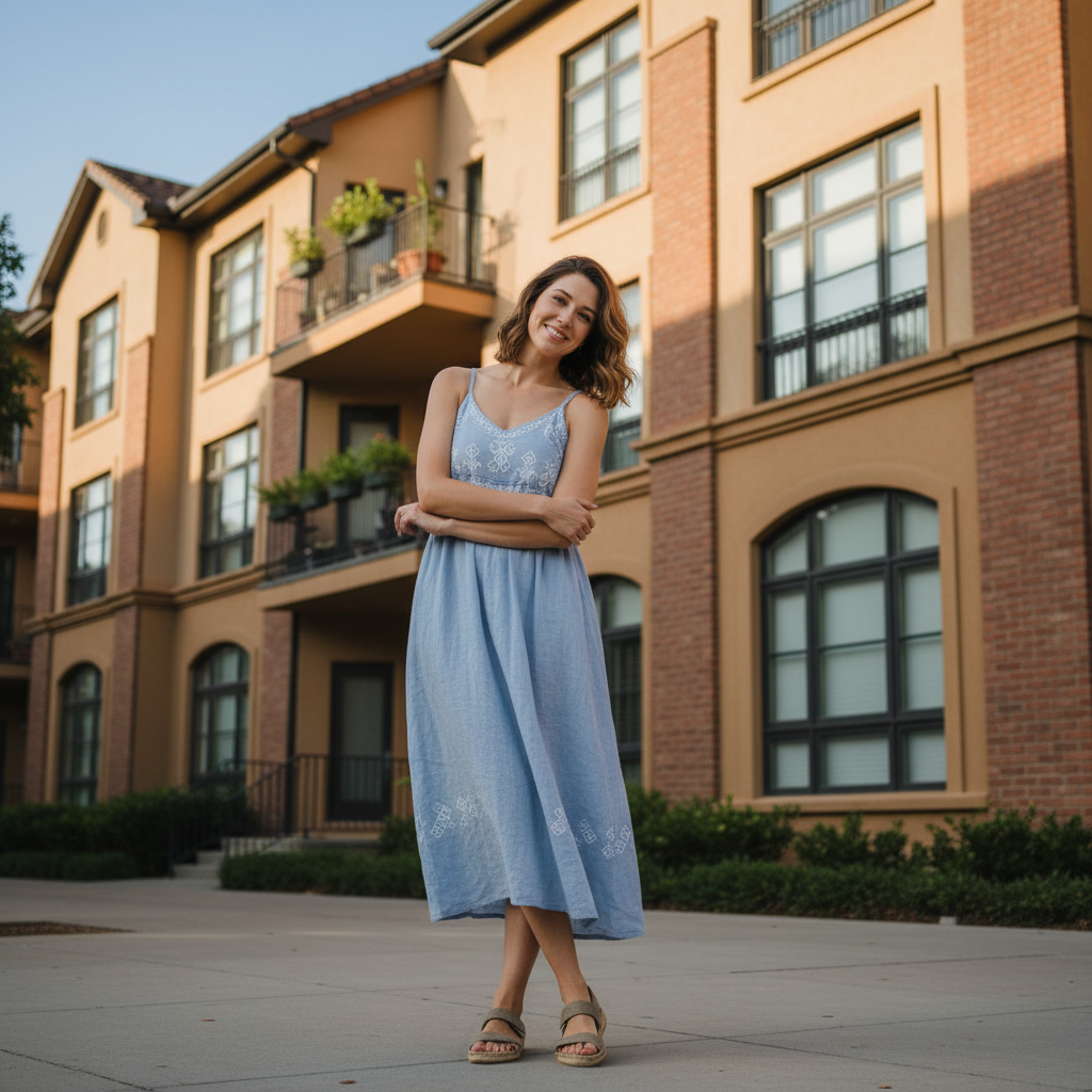 Mariana López, compradora satisfecha de apartamento en San Salvador