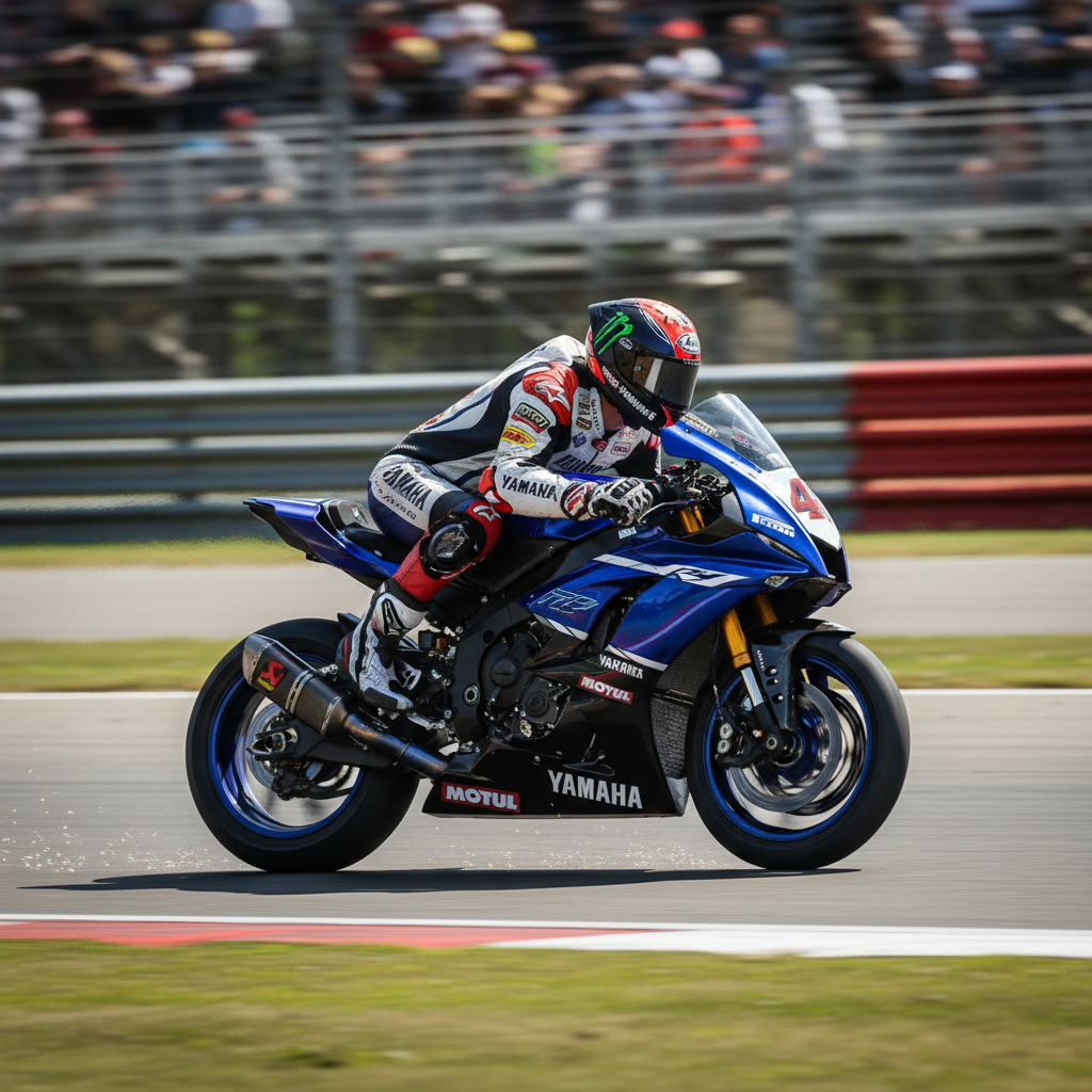 Luca Ferrante in race leathers, Italian privateer WorldSSP rider