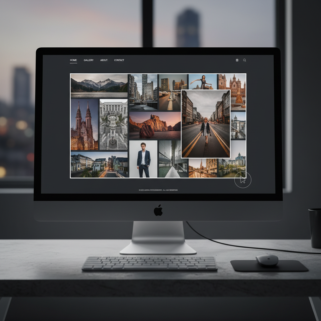 Thiết kế website portfolio nhiếp ảnh gia màu tối sang trọng