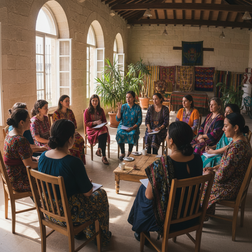 Women participating in self-help group meeting in Tamil Nadu