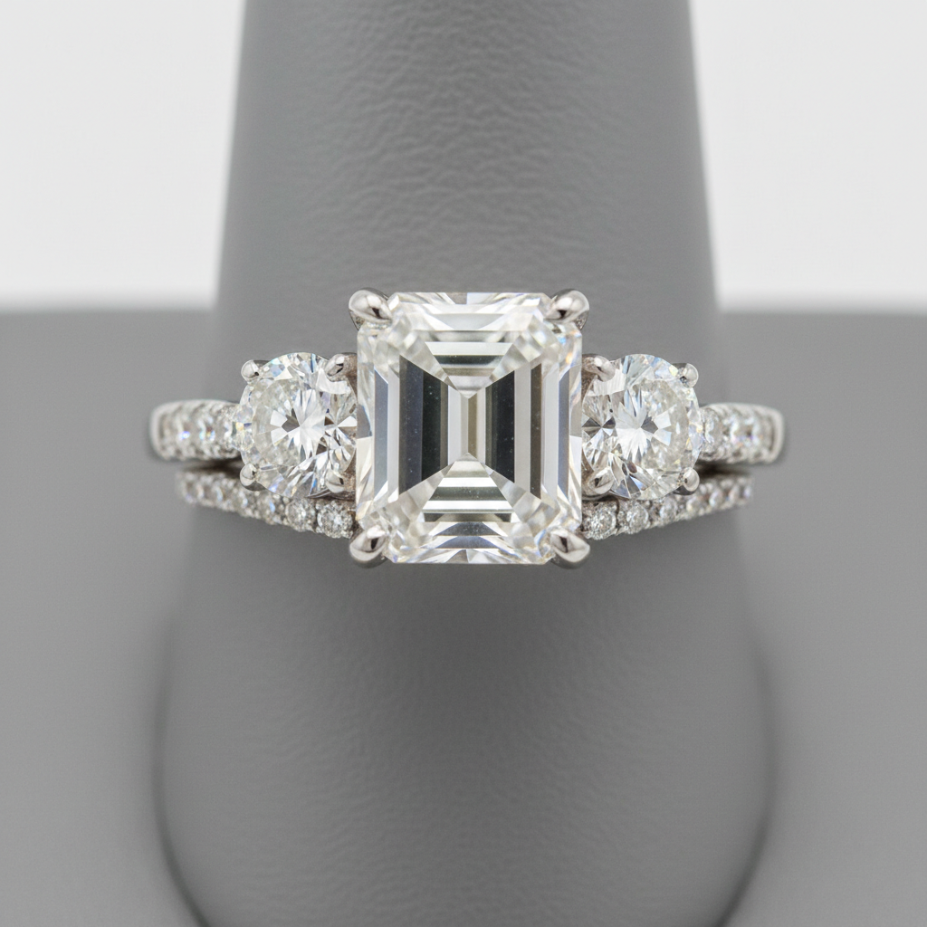 Bridal jewelry collection with diamond rings