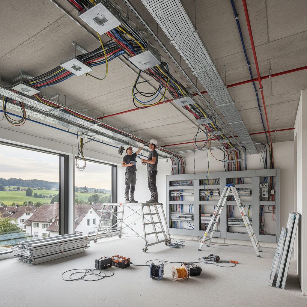 Gewerbeinstallation Büro Riehen - elektrische Anlage