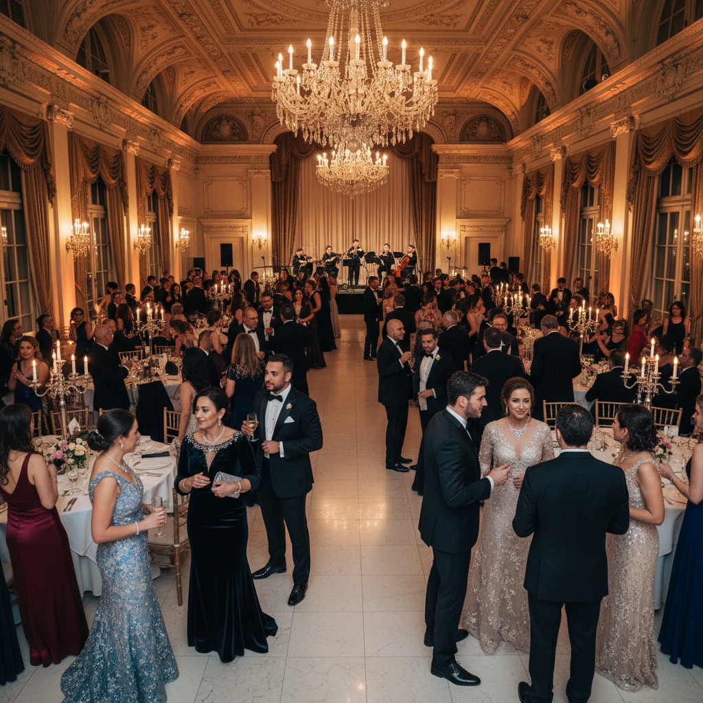 African community members in a courtyard, warm afternoon light, deep blue sky, sense of solidarity and hope
