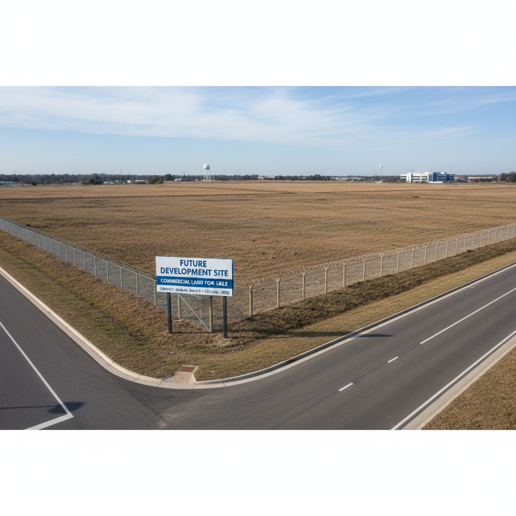 Open land plot with clear boundaries ready for development